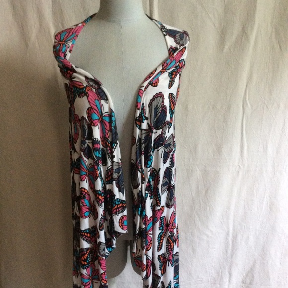 Other - M/L Multi Color Butterfly Beach Coverup